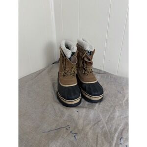 Crater Ridge Mens Brown Suede Duck Boots Insulated Winter Snow Boots Size 6